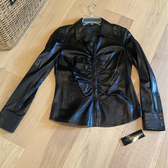 Lafayette 148 New York Tops - Lafayette 148 Genuine Leather Shirt